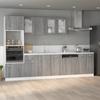 Dulap Încorporat cu Spațiu pentru Microunde Lyon Gri Sonoma 60 x 57 x 207 cm PAL
