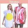 Halloween Eggs Bacon Couple Costume Set With Composite Material For Cosplay And Stage Performance