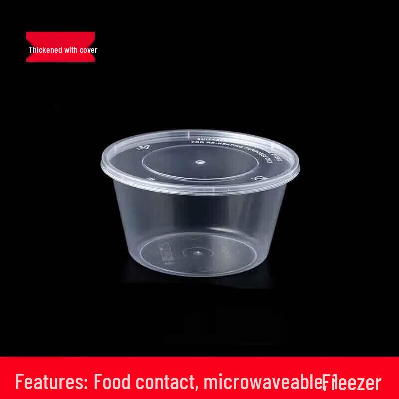 Disposable Plastic Round Bowls with Lids