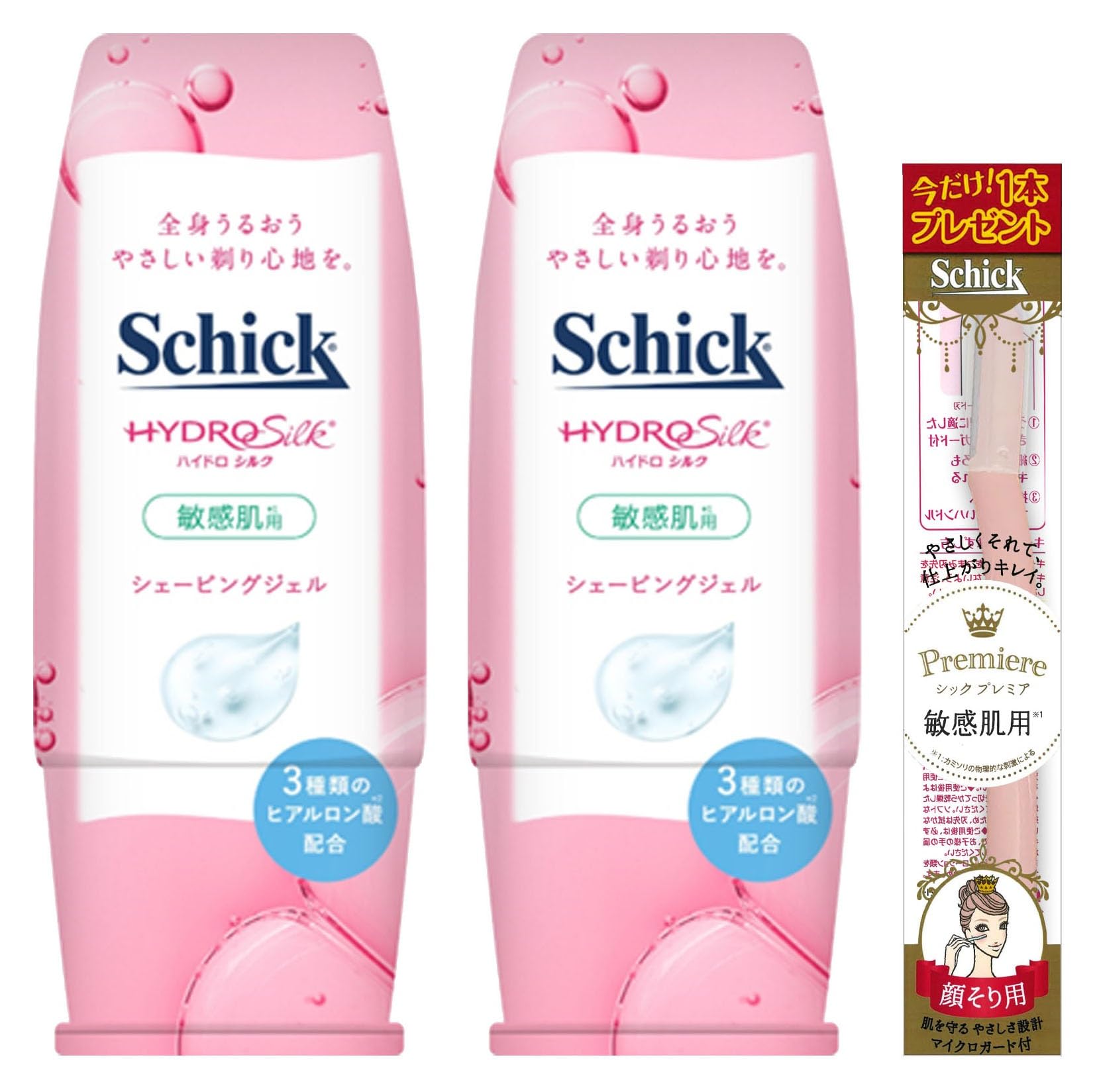 

Гель для гоління Schick Hydrosilk 150 г х 2 штуки з бонусом рожевий