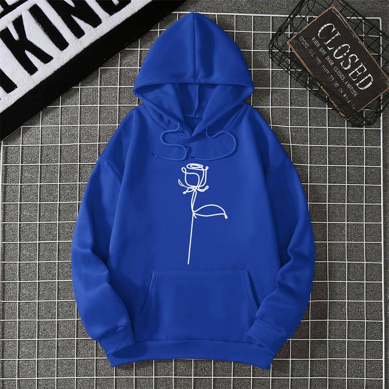 Winter Women's Hoodie High Street Unisex style Double Pockets Sweatshirts Outerwear Plus-Size Women's Clothing