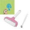 2PCS Pinkish Stamping Roller Hard Rubber Rubber Roller Printmaking Roller  Fabric Crafting