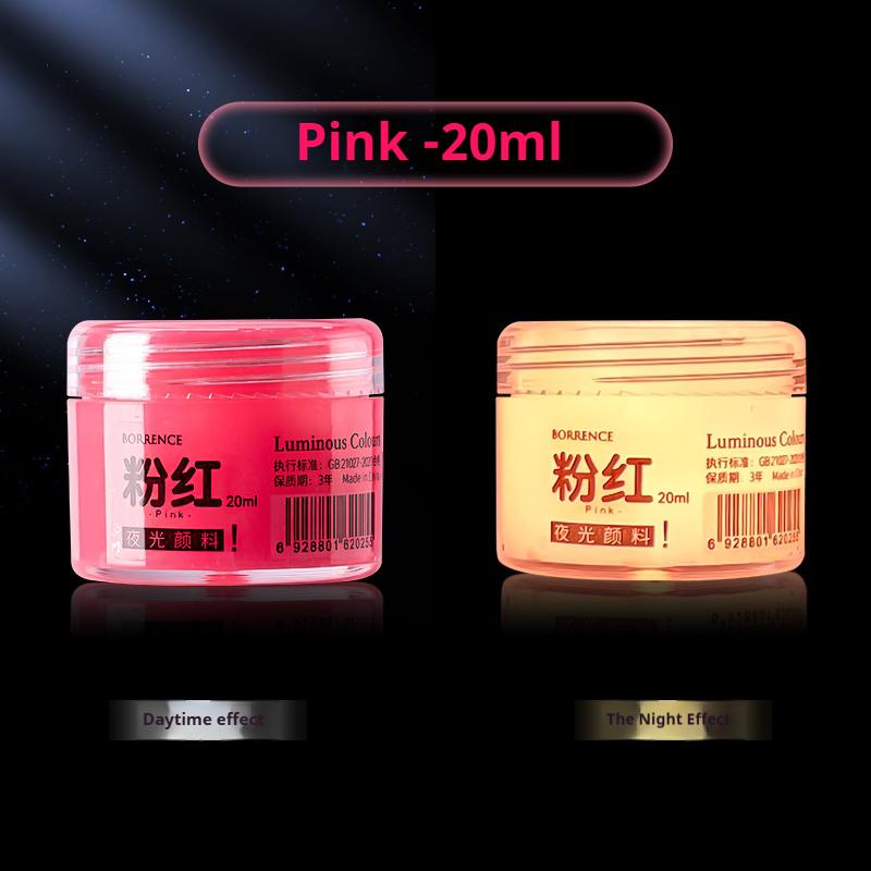 BORRENCE Fluorescent Pigment Luminous Paint 20/60ml 8 Colors Hand-Painted Graffiti DIY Glow-in-the-dark Waterproof Acrylic Paint