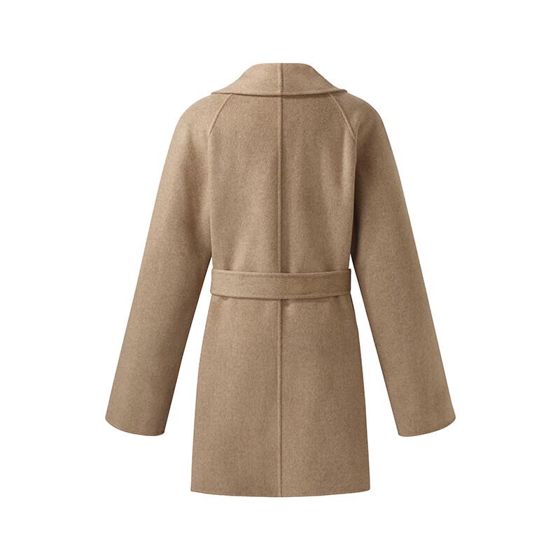 GOELIA Women's Cashmere Coat with Self-Fabric Belt