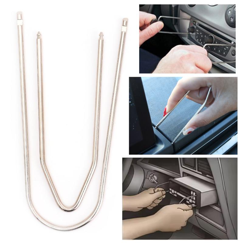 Auto Radio Stereo Removals Installation Key Kit Car Stereo Key Removal Tool CD Player Removal Tool Set Car Accessories
