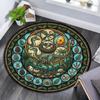 Prehistoric Glass Round Area Rug Under Office Chairs Bedroom Living Room Home Decor
