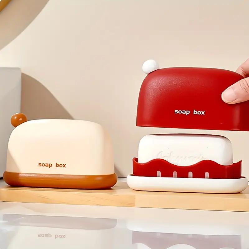 Christmas Shape Travel Soap Box Sealed Waterproof Soap Box Creative Wash Soap Box Travel Business Trip Dedicated Portable Soap Box