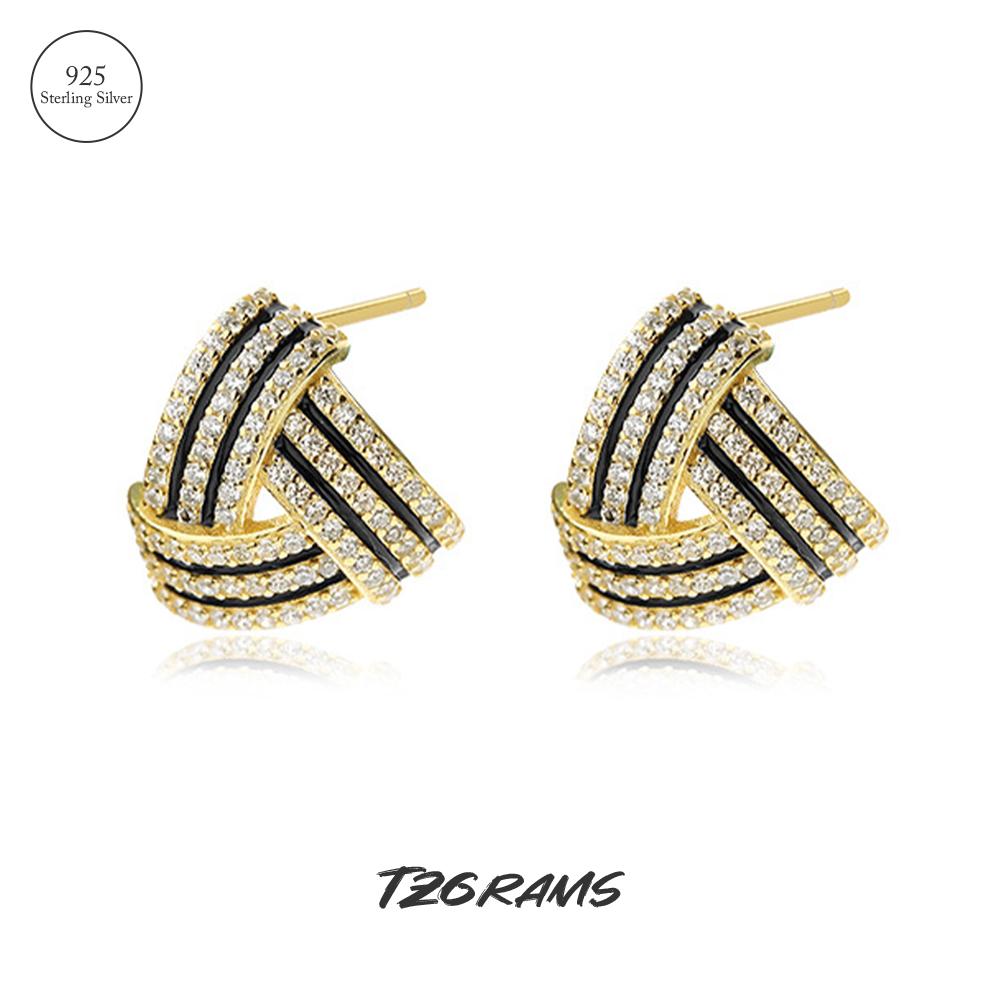 

Штампованные модные треугольные серебряные серьги 925 пробы для женщин, элегантный, нежный, уникальный дизайн, модные ювелирные изделия на день рождения