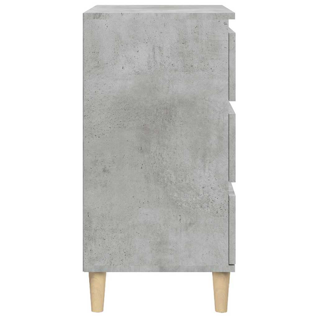 Nightstand Concrete Grey 40x35x70 Cm Particleboard