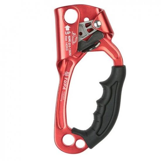 L/R For 8~13mm Hand Ascender Rock Climbing Tree Arborist Rappelling Gear Rope Red＆Right
