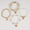 4Pcs Bohemian Butterfly Beaded Bracelets, Crystal Zinc Alloy Pendant, Ladies Daily Party Jewelry