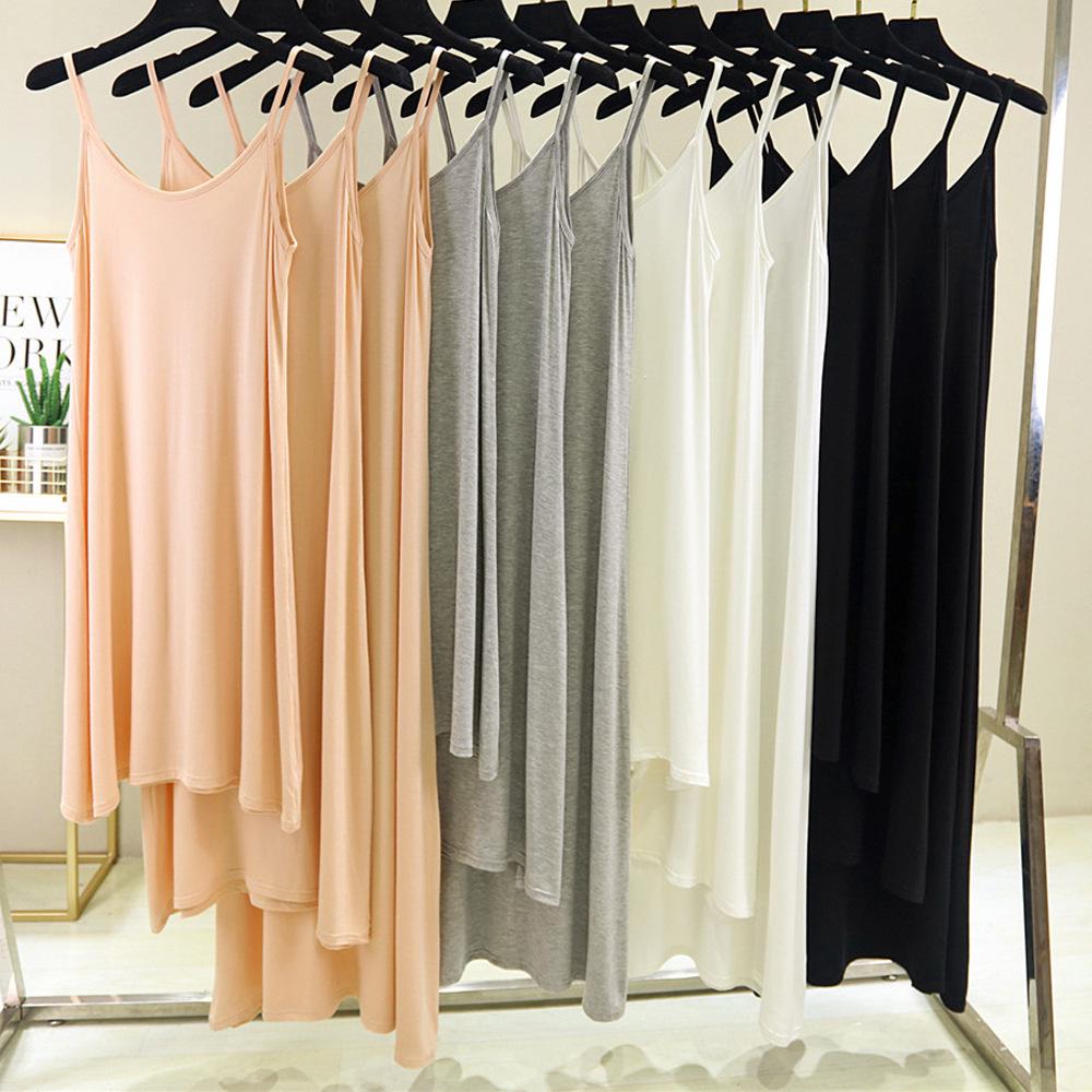 Women's Plus Size Cotton Slip Dress - Loose, Slimming, Comfortable Summer Wear