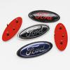 ABS 146mm Car Front Hood Badge 4 Fixed Badge Shape For Ford Fiesta Ranger Mondeo Fusion Escape Kuga Mustang Accessories