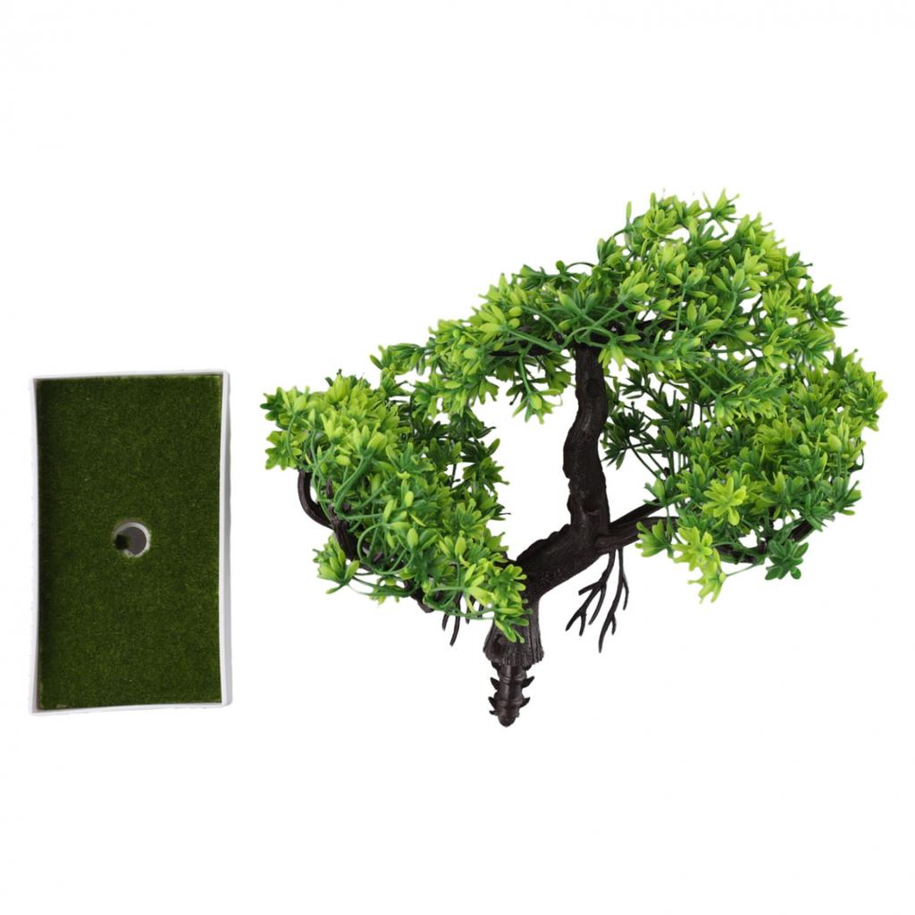 Easy Maintenance Artificial Flower Mini Bonsai Plastic Plant Realistic Design
