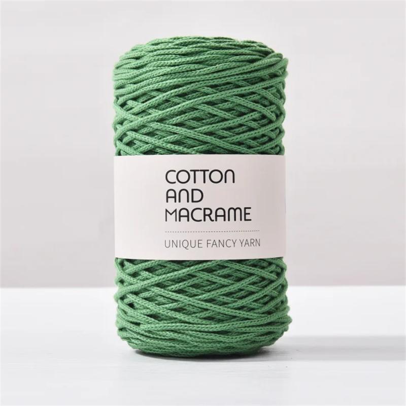 3mm Cotton Macrame Cord 130m/Roll Hand Knitting Yarn Hand Crochet Yarn Bag DIY Knitting Crochet Yarn 100% High Quality Cotton