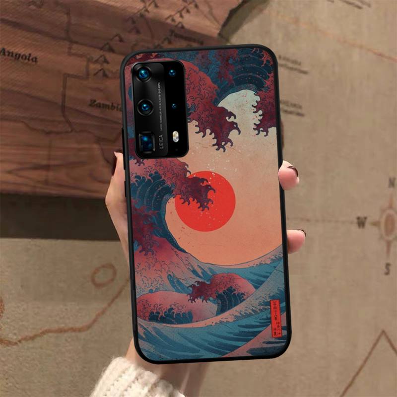 Чехол для телефона Japanese Wave Anime Dragon для Huawei P50 P40 E P30 P20 Pro P10 Lite P Smart Y6 Nova3E Honor10 Huawei P10