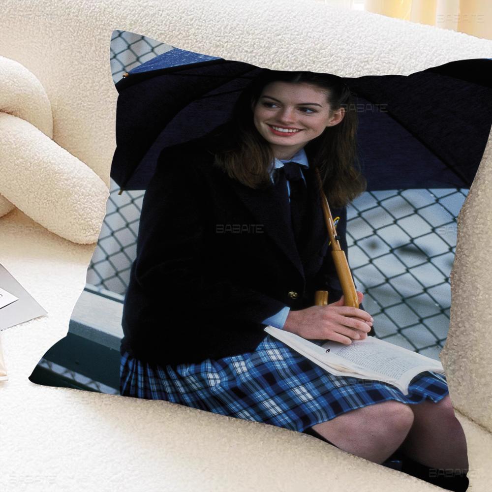 A-anne H-hathaway Pillow Gift Home Office Decoration Bedroom Sofa Car Cushion Cover Case 45x45