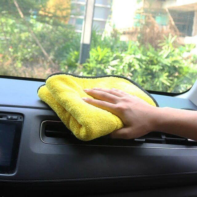 Microfiber 40x40 Cm Quick-Dry Towel Wash Magic Clay for Coral Velvet Car & Home Solid Color Woven Logo Plain Style for Hotels