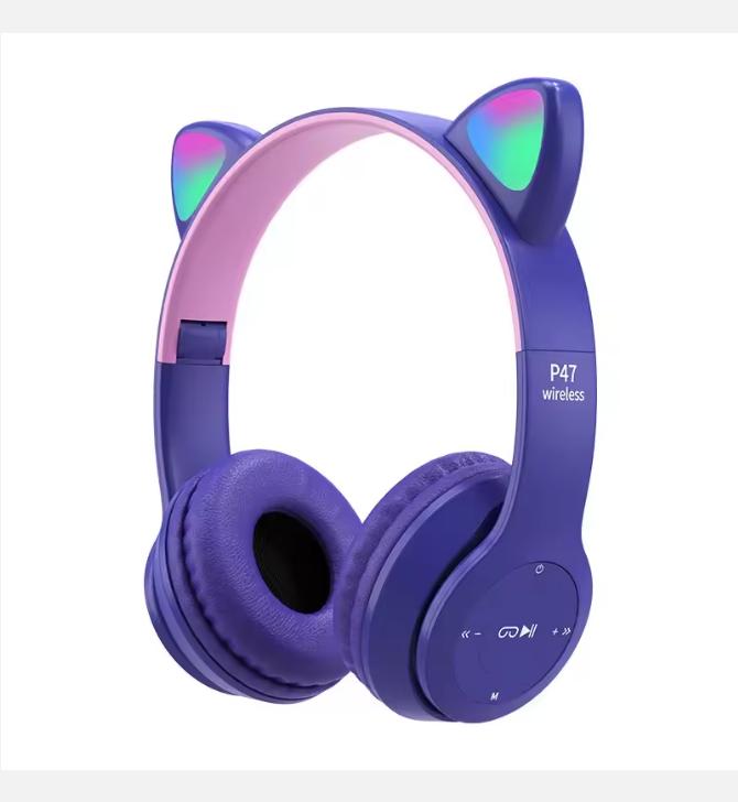 

Беспроводные наушники Cat Ear Bluetooth-совместимые шлемы Стерео басовые гарнитуры с накладными наушниками Спортивные наушники для детей и взрослых