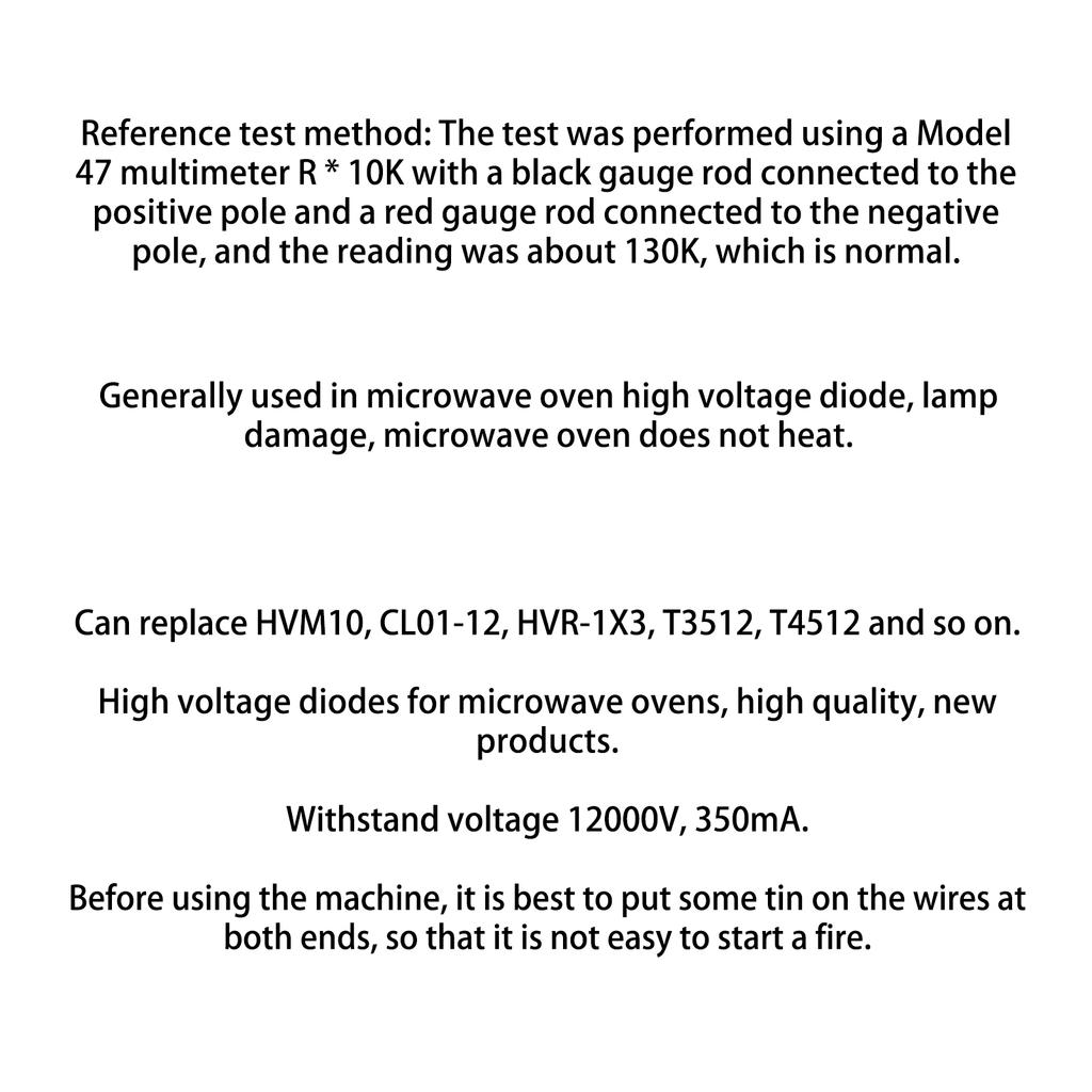 Pack of 4 Microwave Oven Diode Black Metal Accessories Voltage Diode Pressure Universal Diode Advanced Technology Diode
