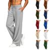 Men's Casual Color Straight Leg Pants, Versatile Loose Fit Joggers for Sports and Everyday Wear