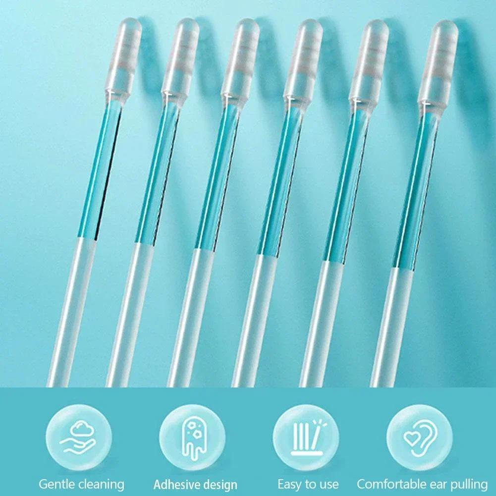 24Pcs/set Sticky Ear Pick Adhesive Ear Cleaner Set For Ear Cleaning Reusable Sticky Ear Sticks Swab Ear Cleaning Tool