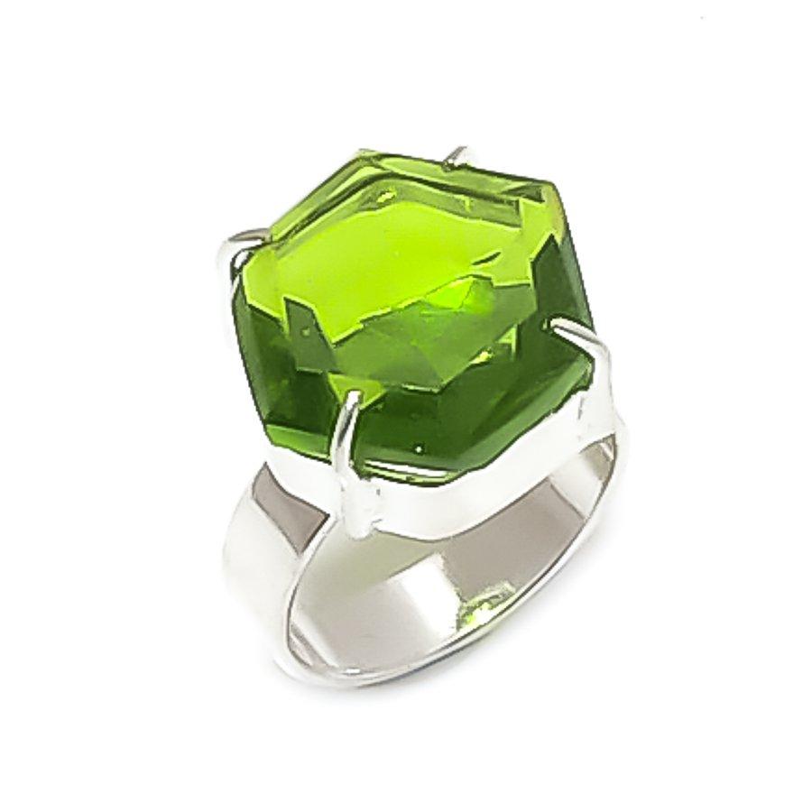 

Натуральный Перидот Драгоценный Камень Ручной Работы 925 Стерлинговое Серебро Ювелирное Кольцо Размер 6.5 l0U38