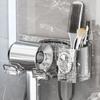 Transparent Hair Dryer Bracket Wall-mounted Hair Tool Storage Rack Durable Bathroom Accessories