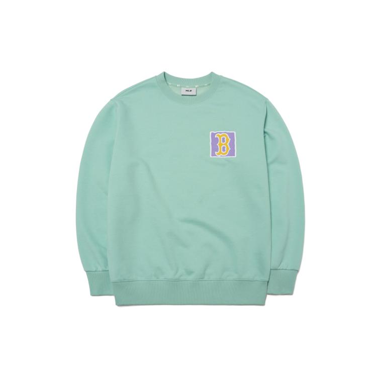 MLB Sweatshirts Unisex Mint Green Crew Neck Moderate Other 3AMTL0414-43MTL