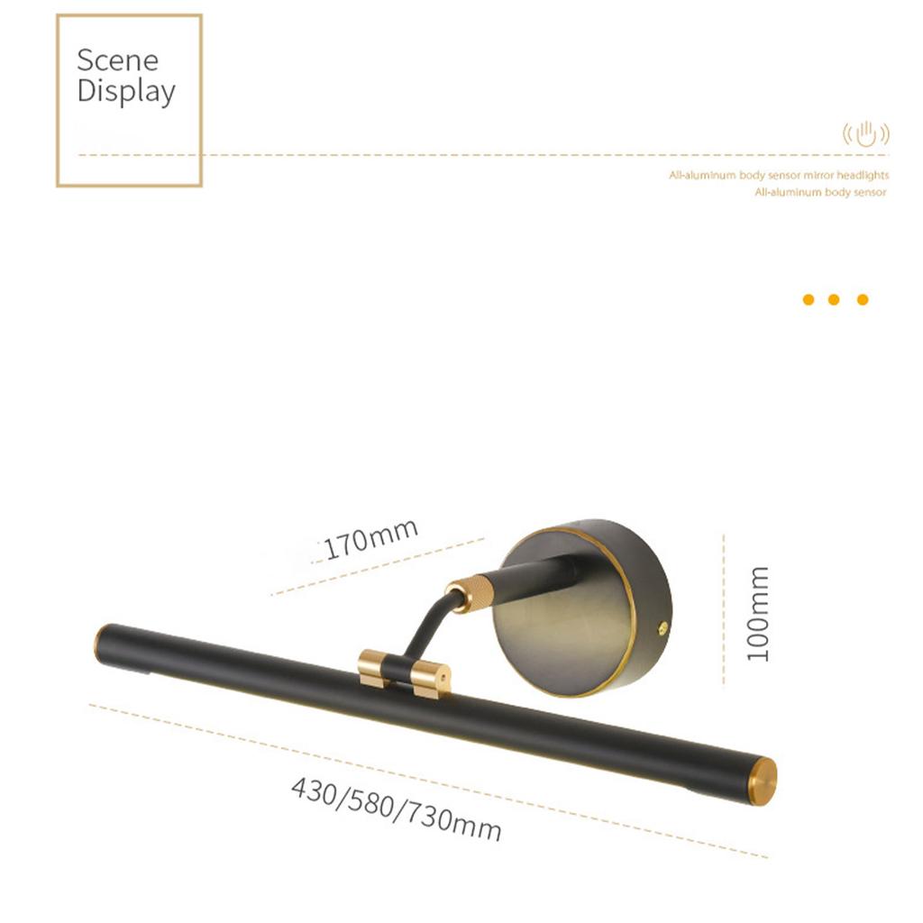 Mirror light bathroom mirror cabinet dedicated retractable LED bathroom cabinet modern simple makeup fill light new Chinese style