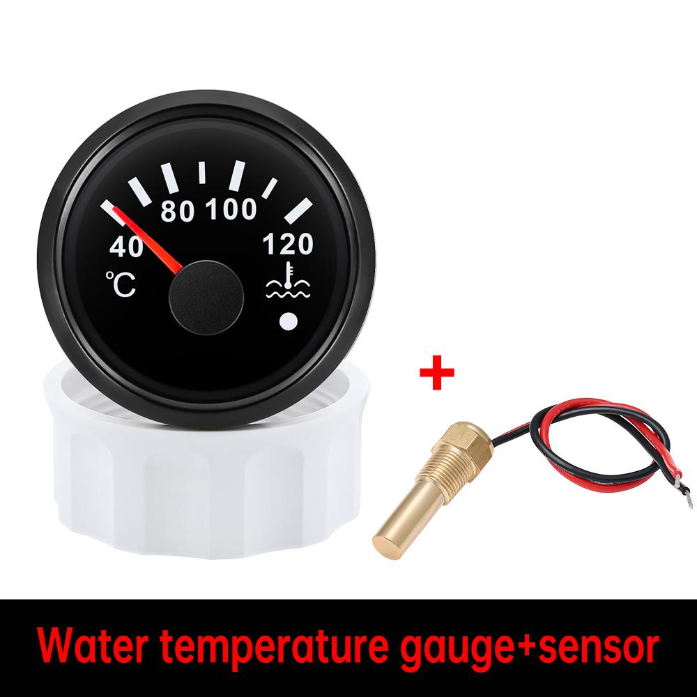 7-color Backlight LED Digital Water Temp Meter With Coolant Temperature Sensors Digital Pointer Car Gauge With Alarm