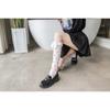 White Bow Calf Socks Stockings Summer Lolita Lolita Socks Women's Medium Tube Socks Jk Jacquard Love Tube Socks