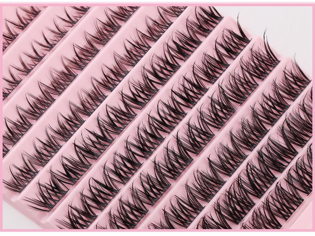 DIY Natürliches D-Locken Cluster Wimpern-Set – Leicht, Selbstklebend, Perfekt für den täglichen Gebrauch