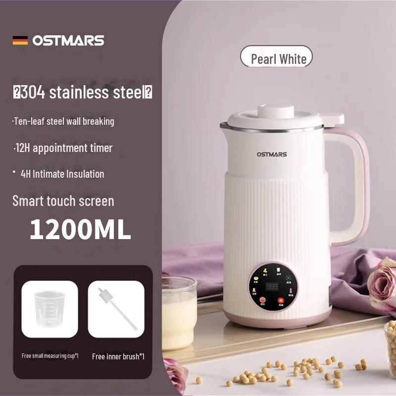 

Многофункциональная машина для приготовления соевого молока OSTMARS: Компактный, полностью автоматический, не требующий нагрева и фильтрации. Pearl White 1.2L жемчужина белый