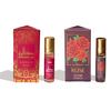 Sandalia Rose & Rose Attar Oil by Dukhni | 14+ Hr Long Lasting Chandan and Gulab Perfume Oils for Men and Women | 2 X 6m