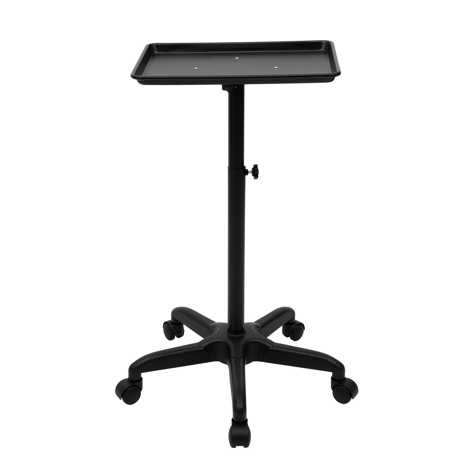 

45x33см Тележка для салона большой вместимости с регулируемой высотой, подходит для размещения материалов и инструментов для окрашивания волос чёрный