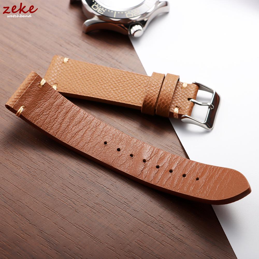 Vintage Brown Calf Leather Strap 18mm 19mm 20mm 22mm for HUAWEI Watch GT5/GT4 Hand Sewn Cowhide Bracelet for Omega Business Band