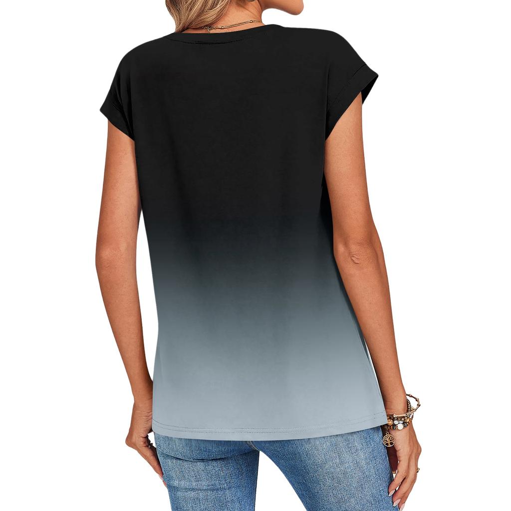 Γυναικείο Μοντέρνο Casual Ρετρό Print T-Shirt με Χαλαρή Εφαρμογή