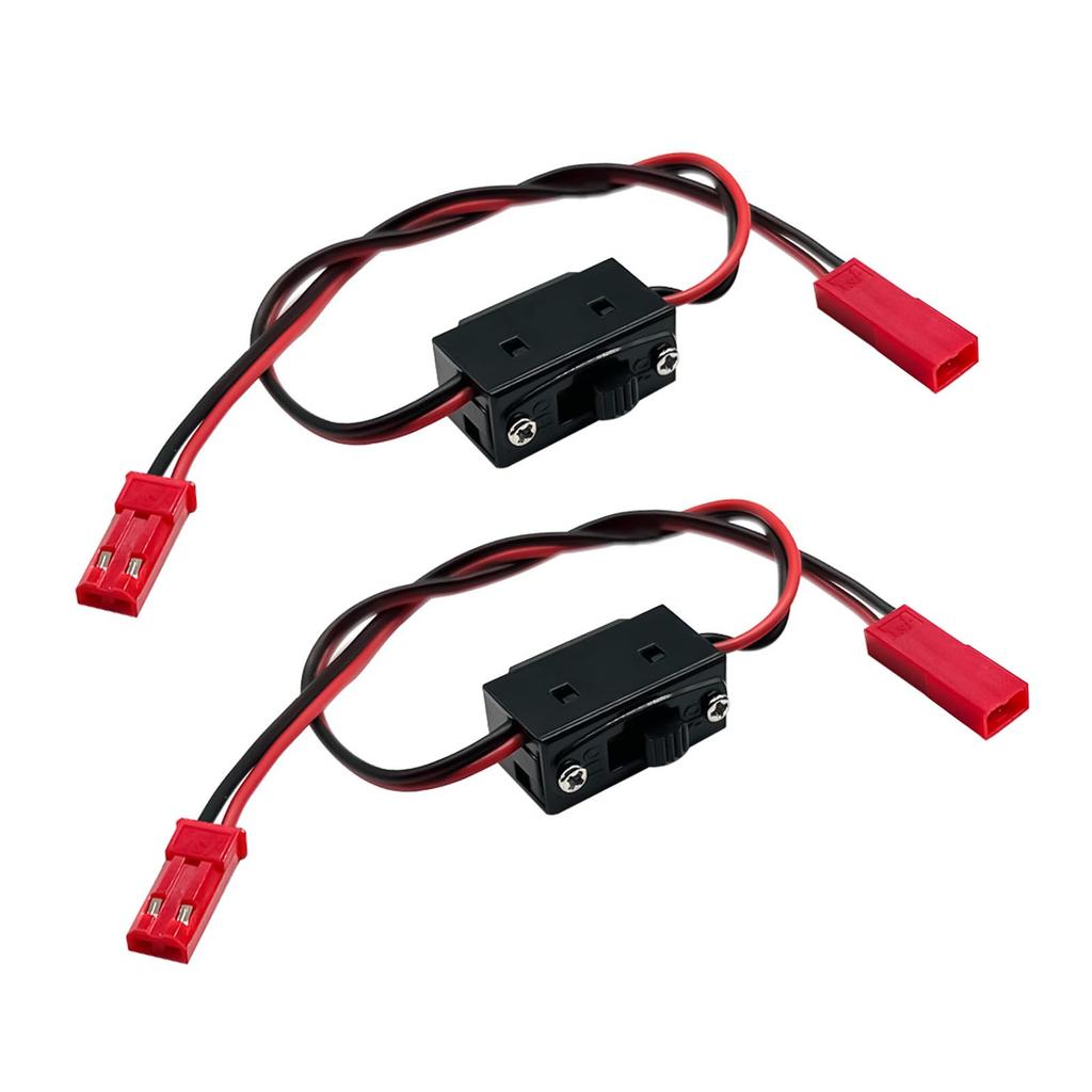 2 Sets of OnOff Power Switch Receiver & 4-Cell AA Container Case Holder Pack Box with JST Plug for HSP Redcat Axial Traxxas 18 110 116 RC Power Car