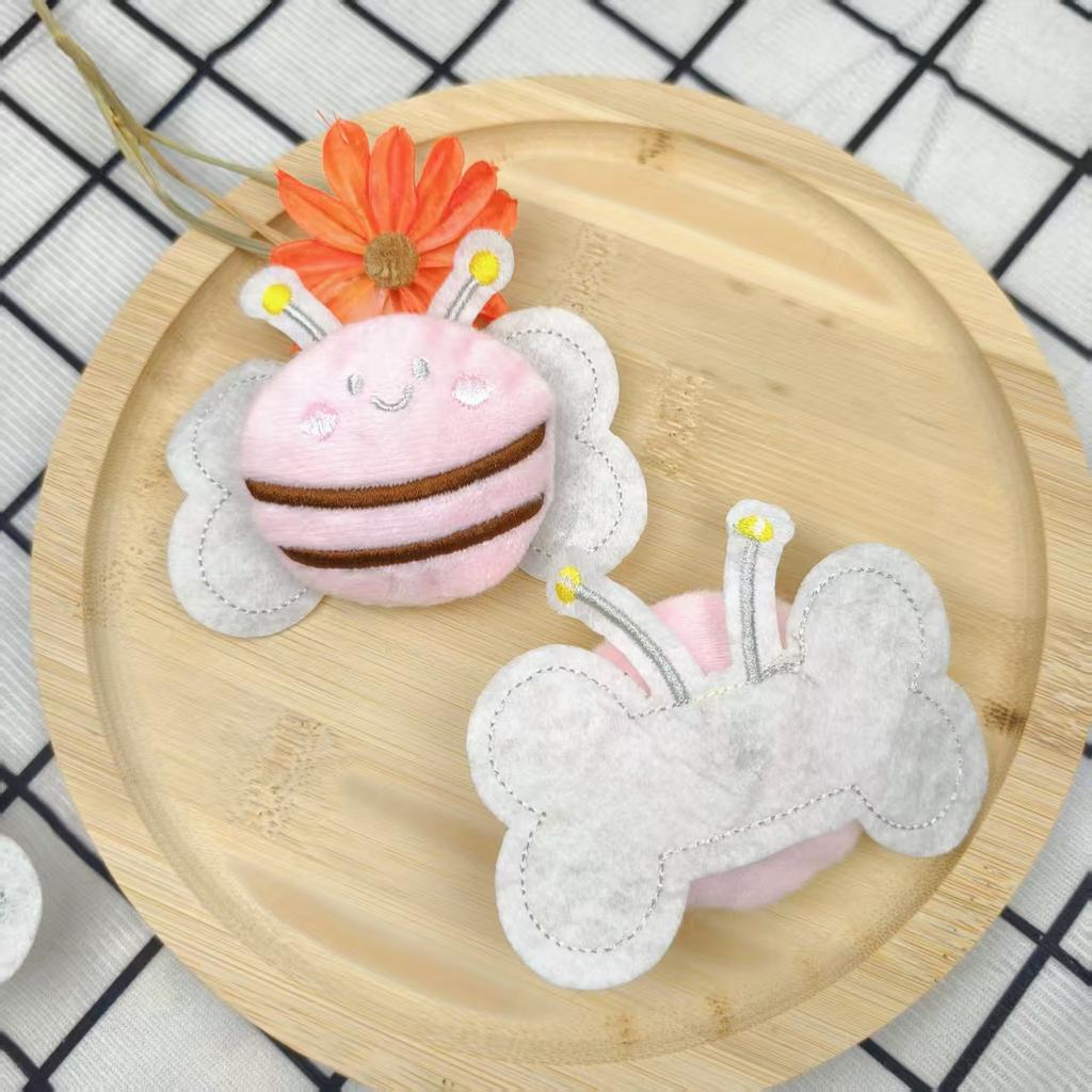 New Cartoon Plush Brooch Cute Cotton Bee Decoration Clothing Bag Headdress Accessories Accessories