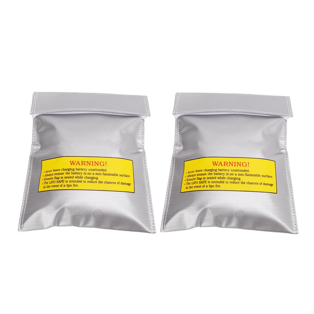 2 Stück Lithium-Batterie Sicherheitsbeutel PVC-Faser Feuerfest Explosionsgeschützt Lipo Batterie Sicherheit Laden