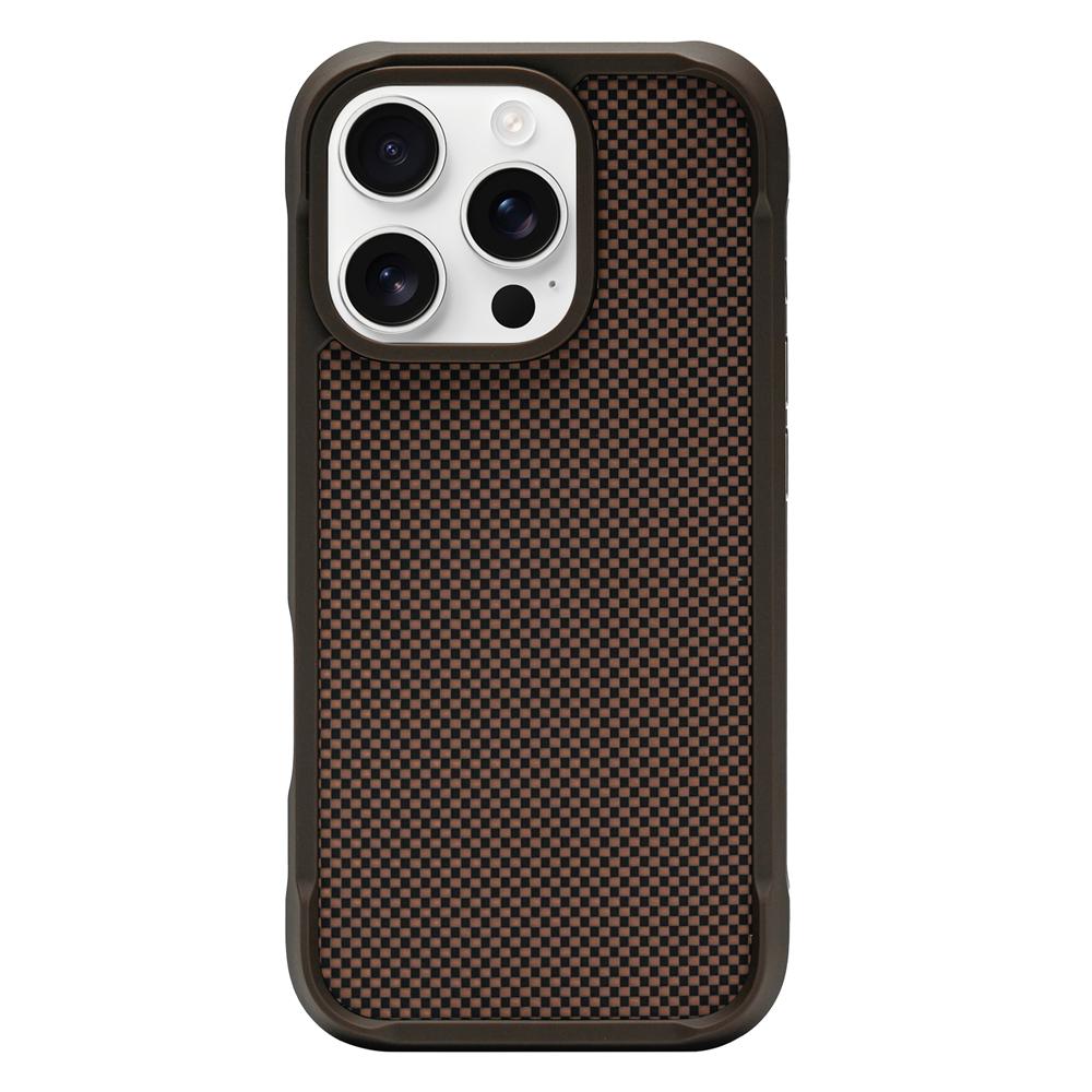 Luxury Carbon Fiber Texture Back Panel Shockproof Armor Case For iPhone 16 Pro Max For Magsafe Magnetic Wireless Charging Cover