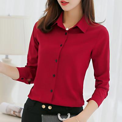 FEKEHA White Blouse Women Chiffon Office Career Shirts Tops Fashion Casual Long Sleeve Blouses Femme Blusa