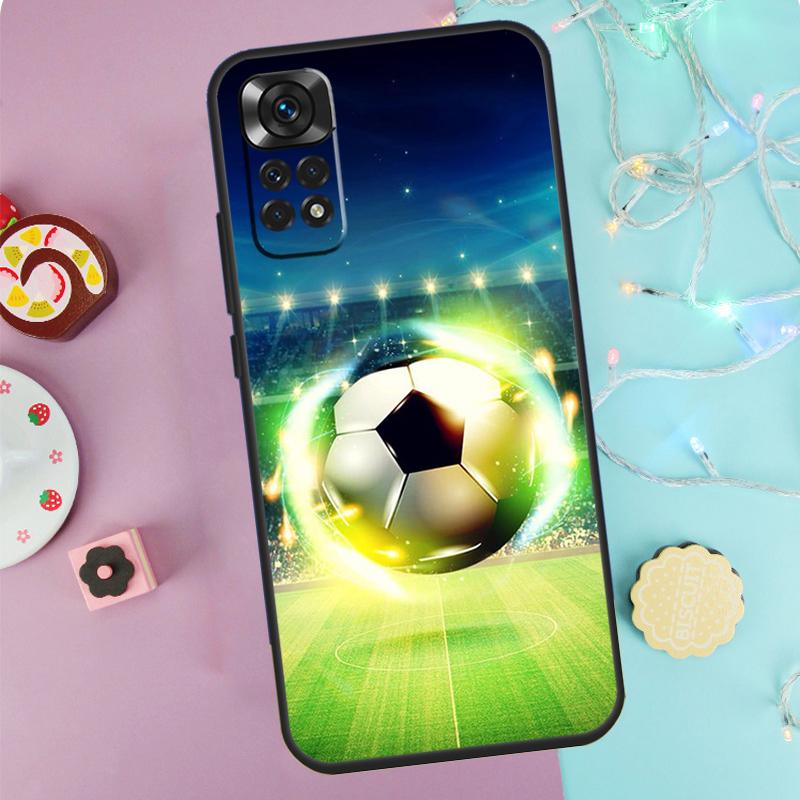 Football Case For Xiaomi Redmi Note 9 10 11 12 13 14 Pro 9S 10S 11S 12S Redmi 14C 10C 12C 13C Cover