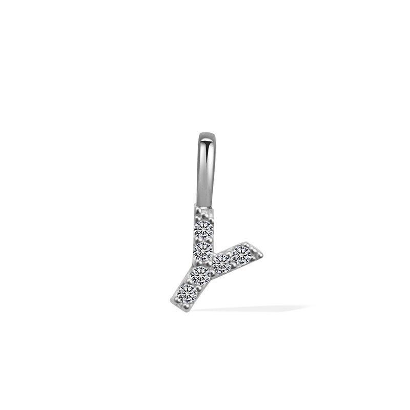 Minimalist Rhinestone Letter Pendant 26 Alphabet Charms For DIY Necklace Bracelet Personalized Jewelry Accessory