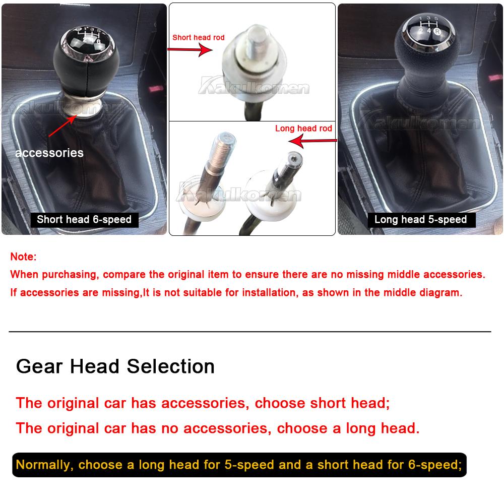 5/6 Speed Gear Shift Knob Stick Lever Shifter Handball With Gaiter Boot Dustproof Cover For Toyota Avensis III T27 (2008-2015)