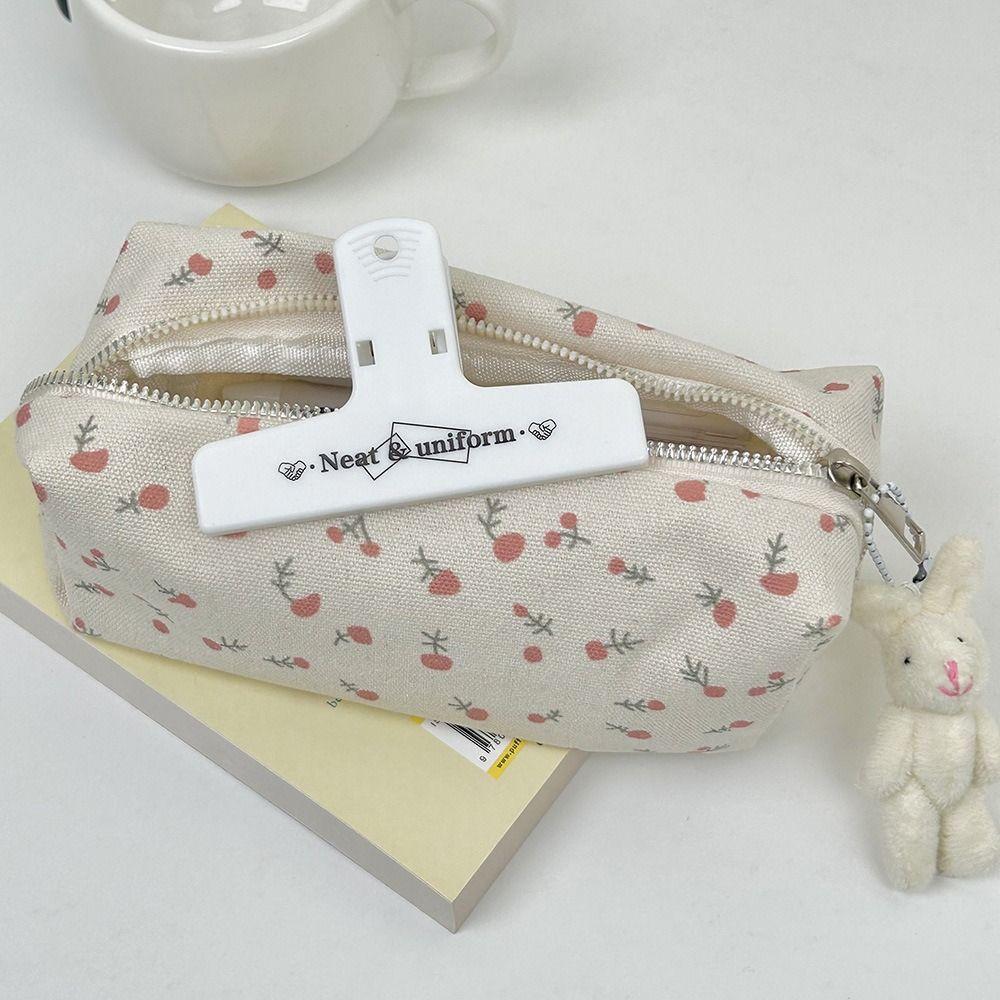 Small Flowers Floral Pencil Bag Fresh Style Pen Bag Pen Box Pencil Cases Makeup Bag