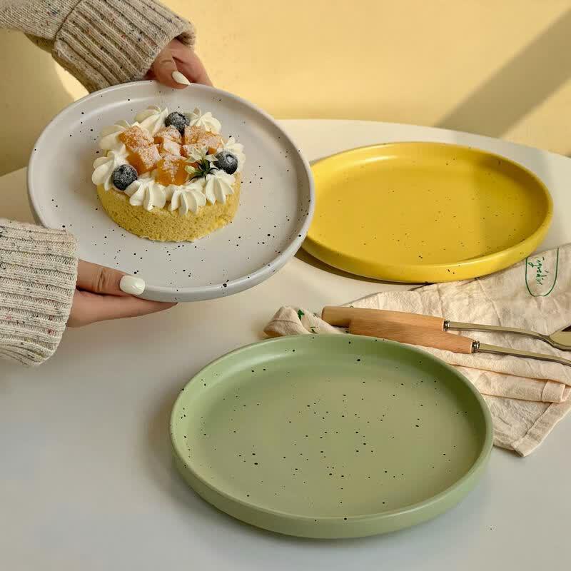 De ou Starlight 8-inch Ink Splash Ceramic Plate