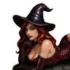 Funny Witch Pen Holder Sexy Witch Bookshelf Figurine with Pen Holder Halloween Witch Statue Book Shelf Decor