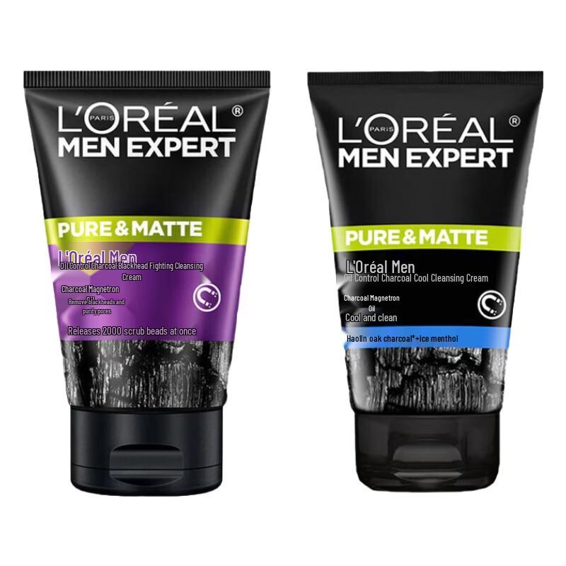 L'Oréal Men Expert Oil Control Kohle Gesichtsreiniger Doppelpackung